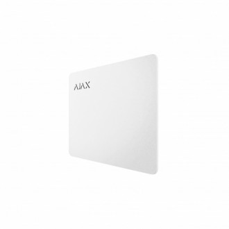 Захищена безконтактна картка для клавіатури AJAX Pass - 10 шт. (white)-[articul]