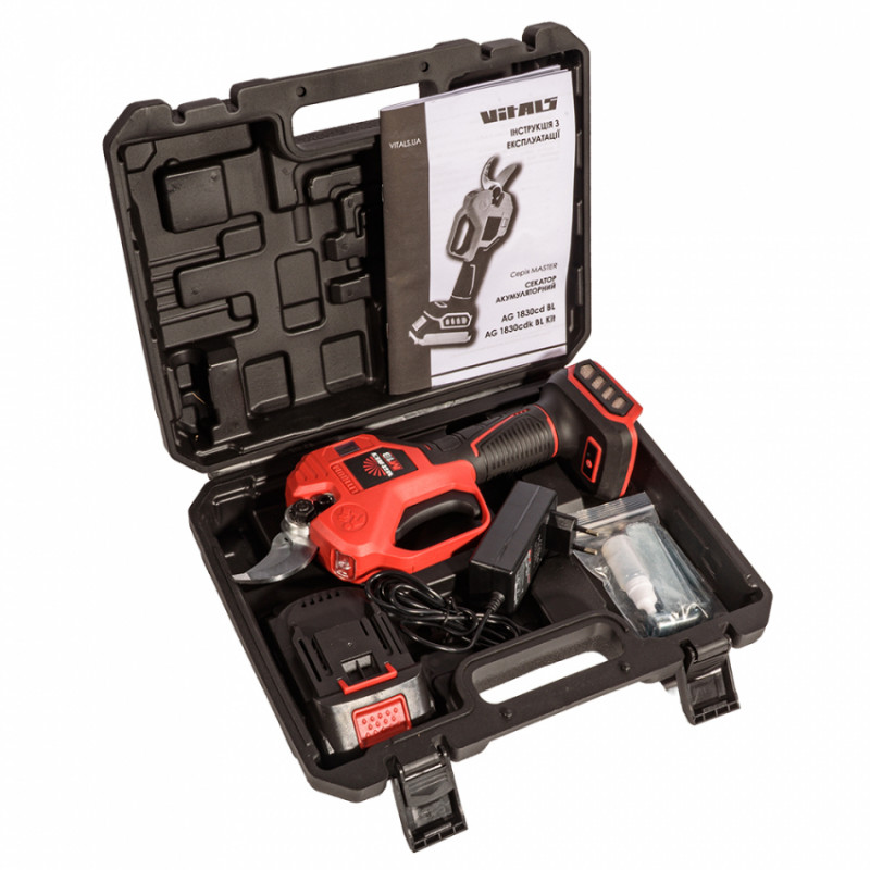 Секатор акумуляторний Vitals Master AG 1830cdk BL Kit-235299