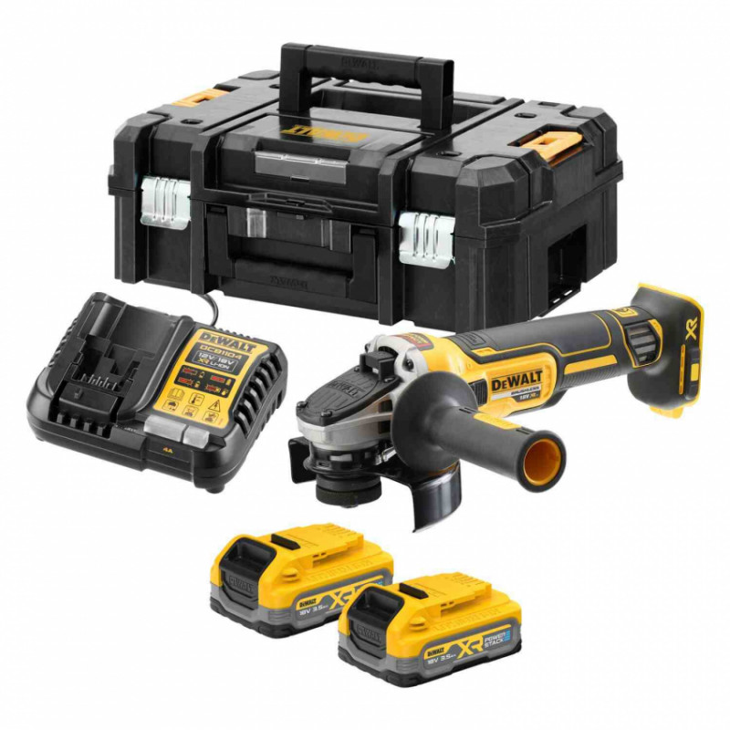 Шліфмашина кутова - болгарка акумуляторна безщіткова DeWALT DCG405S2T-DCG405S2T