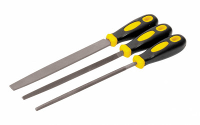MasterTool Напильники по металу 3 шт, 200 мм, плоский/круглий/тригранний, Арт.: 06-0210-[articul]