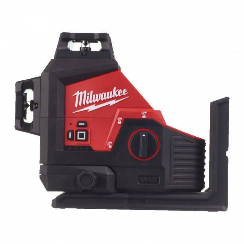 Лазерний 3D нівелір акумуляторний MILWAUKEE, M12 3PL-401C ( зарядний пристрій, 1акум.Х4Аг, кейс) (4933478102)-4933478102