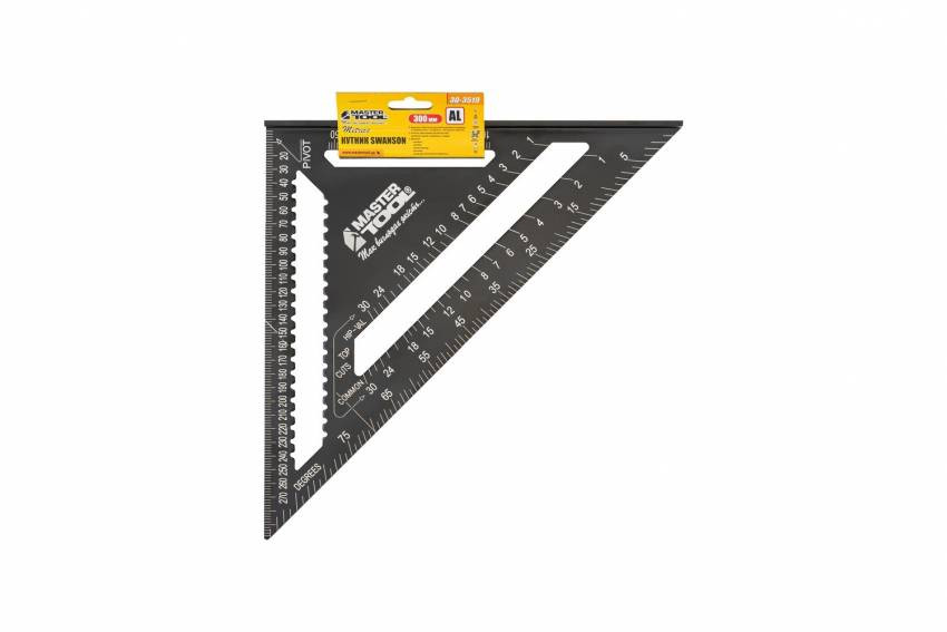 Кутник тесляра MASTERTOOL SWANSON 300 мм алюмінієвий 30-3519-30-3519