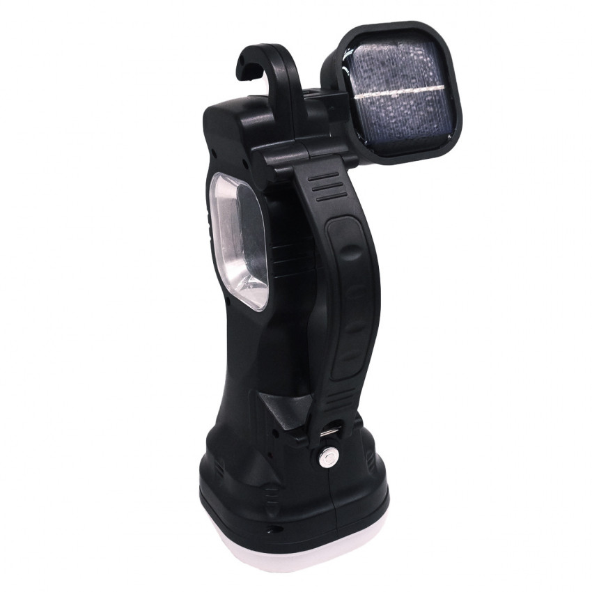 Ліхтар Quantum кемпінговий перезарядний Stalker 3W LED+COB solar з USB-QM-FL3020