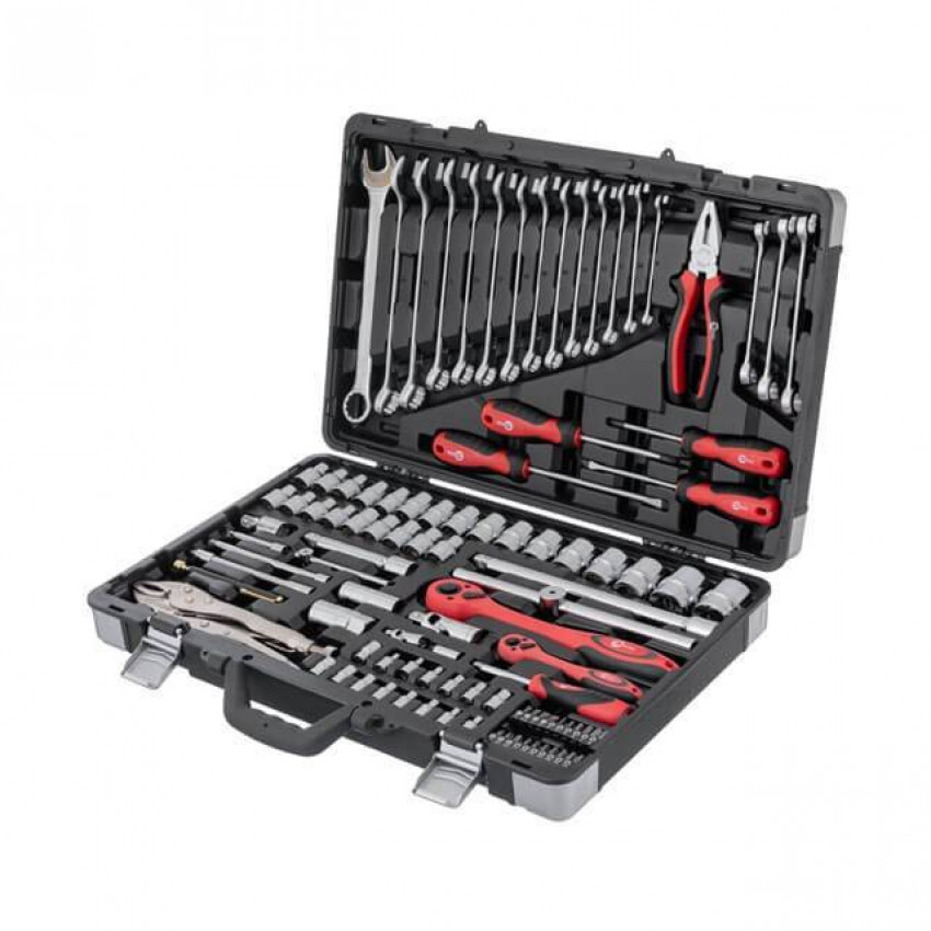 Професійний набір інструментів 1/4", 1/2", 101 од., Cr-V INTERTOOL ET-7101-ET-7101