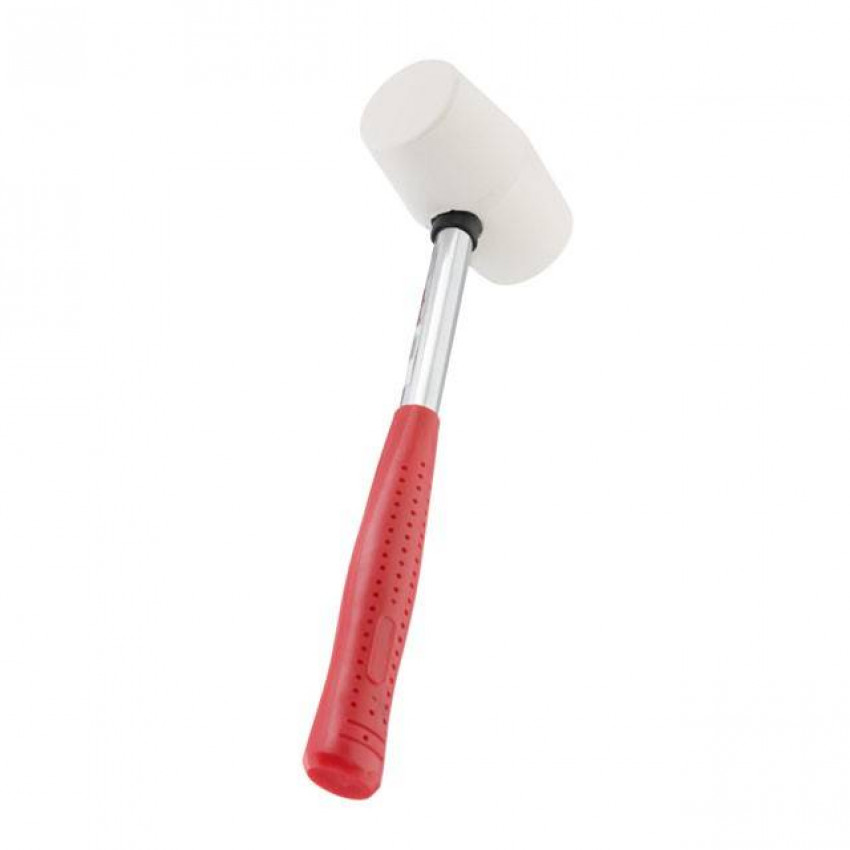 Киянка гумова, 225 г, 40 мм, бiла гума, металева ручка INTERTOOL HT-0234-HT-0234