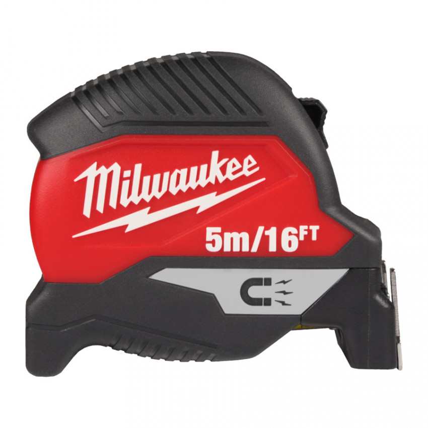 Рулетка магнітна MAGNETIC MILWAUKEE (Gen4), (полотно 30мм), 5м/16фт-4932498769