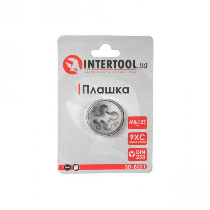 Плашка M8x1,25 мм INTERTOOL SD-8221-SD-8221