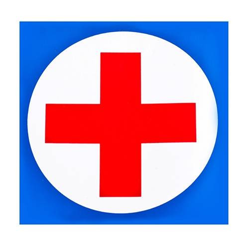 Наклейка знак "Лікар" (140х140мм)-АМ (10)