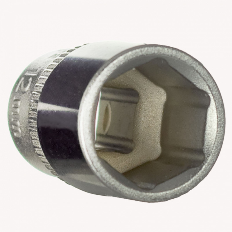 Насадка шестигранна коротка 1/4" 12мм CrV ULTRA (6060122)-6060122