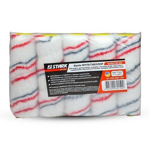 Набір валиків Stark «Мультиколор» 6х30х150 мм, 10 шт.-590060150