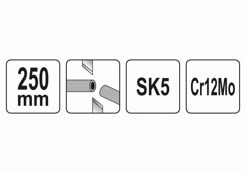 Ножиці багатофункційні YATO : L= 250 мм, CrMo   SK5 58-62 HRC   4 запасних леза-YT-18963