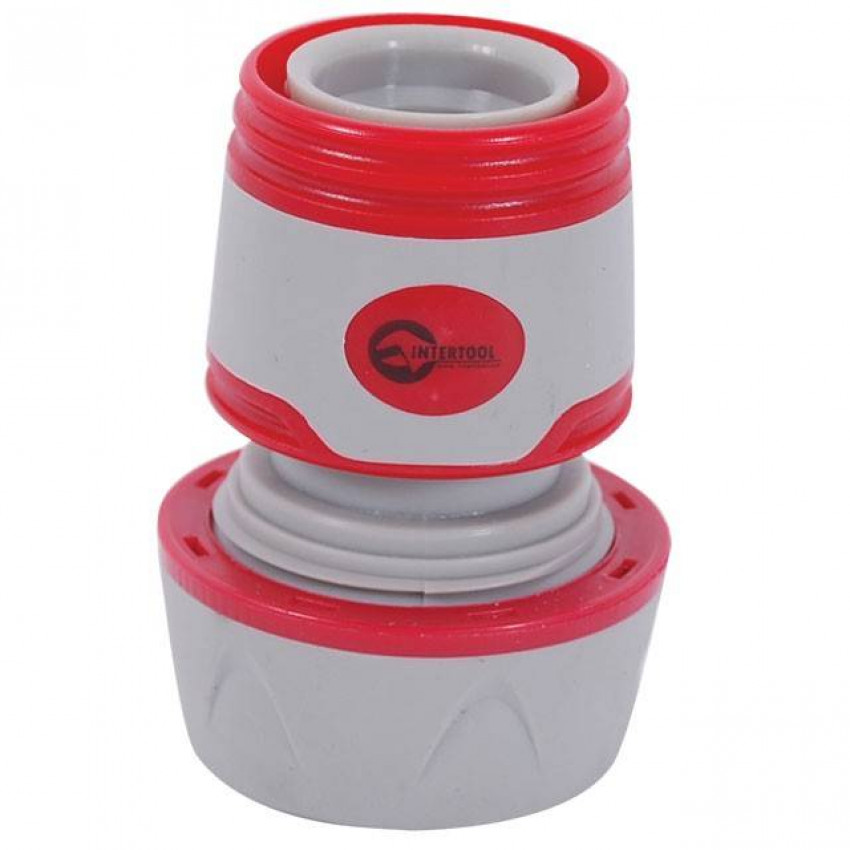 З'єднувач 1/2" з аквастопом для шланга 3/4" INTERTOOL GE-1120-GE-1120