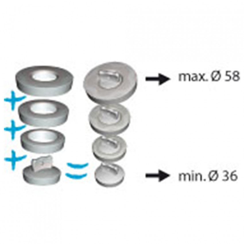 Пробка універсальна для раковини, мийки та ванни Ø36-58мм WIRQUIN (9549750)-9549750