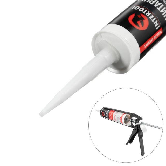Герметик силіконовий санітарний, білий, 300 мл / 320 г INTERTOOL FS-3031-FS-3031