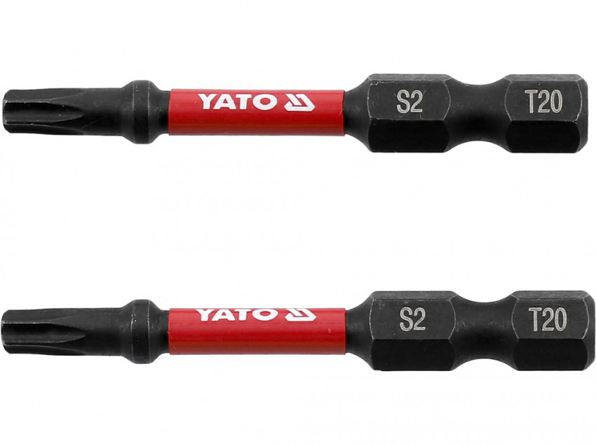 Насадка викруткова ударна YATO: "TORX" T20 х 50 мм. шпиндель 6-гран- 1/4", 2 шт.[10]-YT-78053