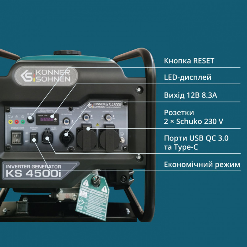 Інверторний генератор Könner & Söhnen KS 4500i-KS 4500i