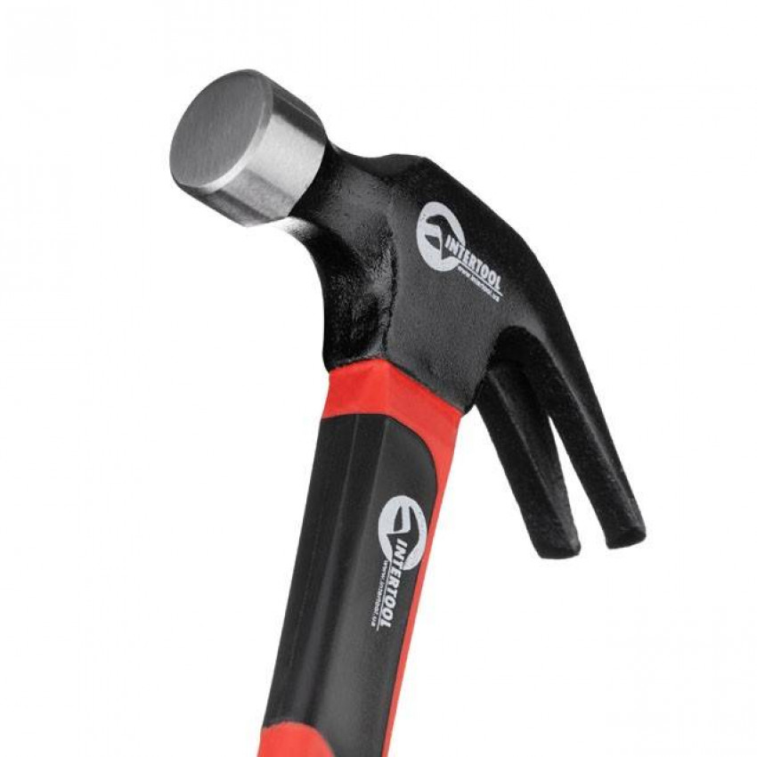 Молоток столярний 450 г, ручка з фібергласу INTERTOOL HT-0223-HT-0223