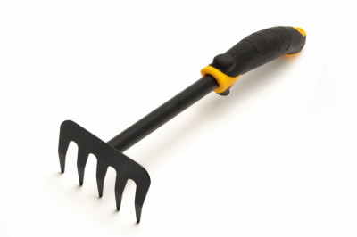 Граблі садові MASTERTOOL 5 зубів з пластиковою ручкою і TPR покриттям 300х95 мм 14-6174-[articul]