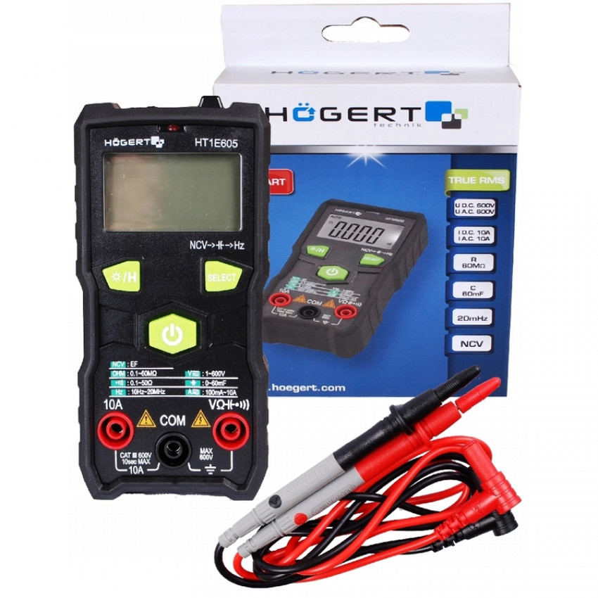 Універсальний цифровий мультиметр FULL-SMART HOEGERT 0 - 600 HT1E605-HT1E605