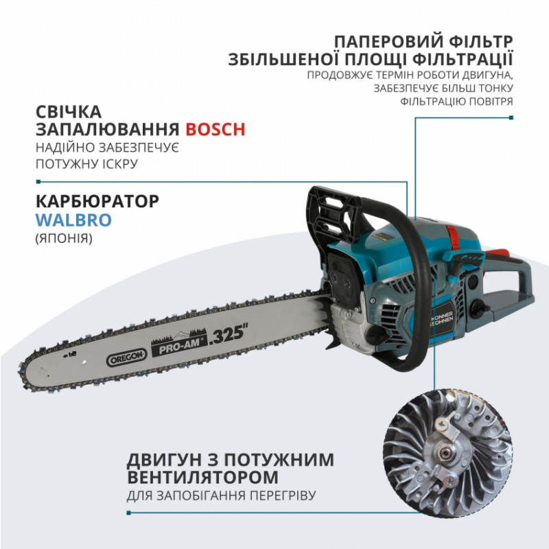 Бензинова пила  KS CS31G-16-1-KS CS31G-16-1