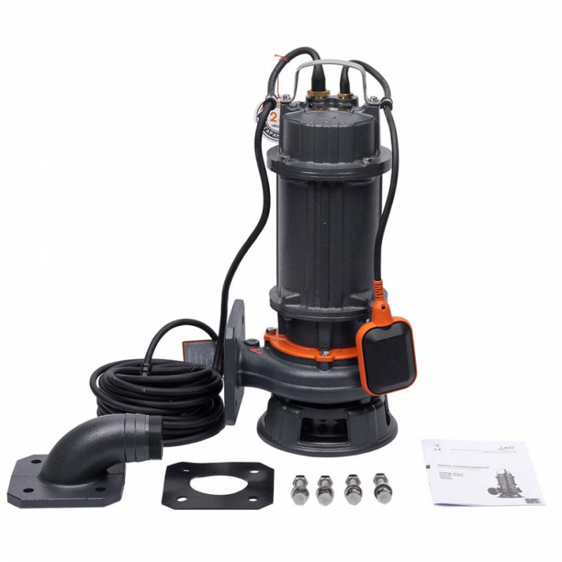 Насос каналізаційний 1.5кВт Hmax 20м Qmax 617л/хв LEO 3.0 65WQD15-15-1.5F (773833)-773833
