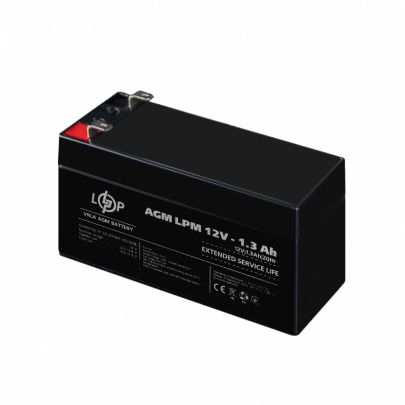 Розпродаж (4131) Акумулятор AGM LPM 12V - 1,3 Ah (11-2024)-