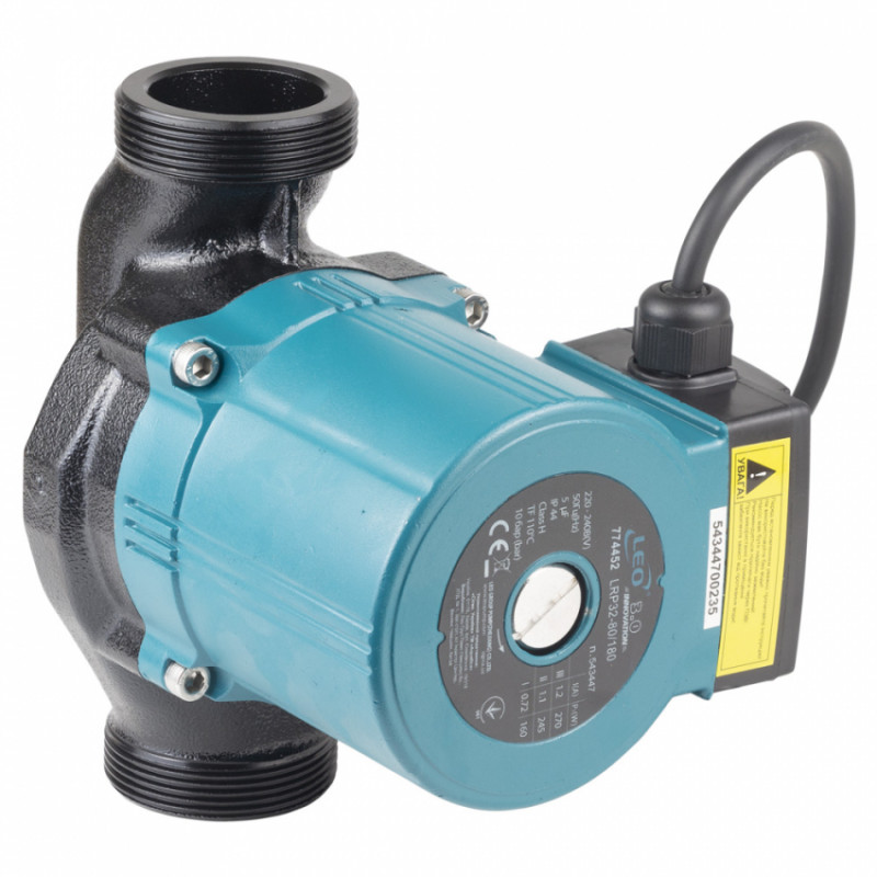 Насос циркуляційний 270Вт Hmax 8м Qmax 170л/хв Ø2" 180мм гайки Ø1¼" LEO 3.0 (774452)-774452