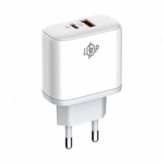 Зарядка для телефону LogicPower 45W (Type-C+USB) QC + кабель (Type-C to Type-C)-[articul]