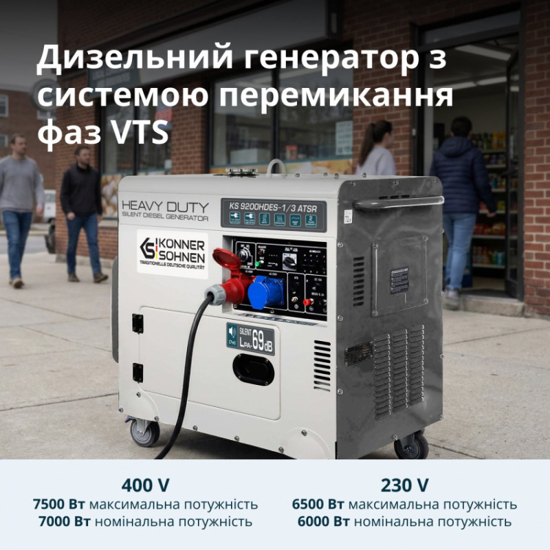 Дизельний генератор «Könner & Söhnen» KS 9200HDES-1/3 ATSR (EURO V)-KS 9200HDES-1/3 ATSR