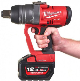 Гайковерт акумуляторний 1&quot; MILWAUKEE, M18 ONEFHIWF1-802X, 2400Нм (зарядний пристрій, 2 акум.Х 8Ач, HDкейс)