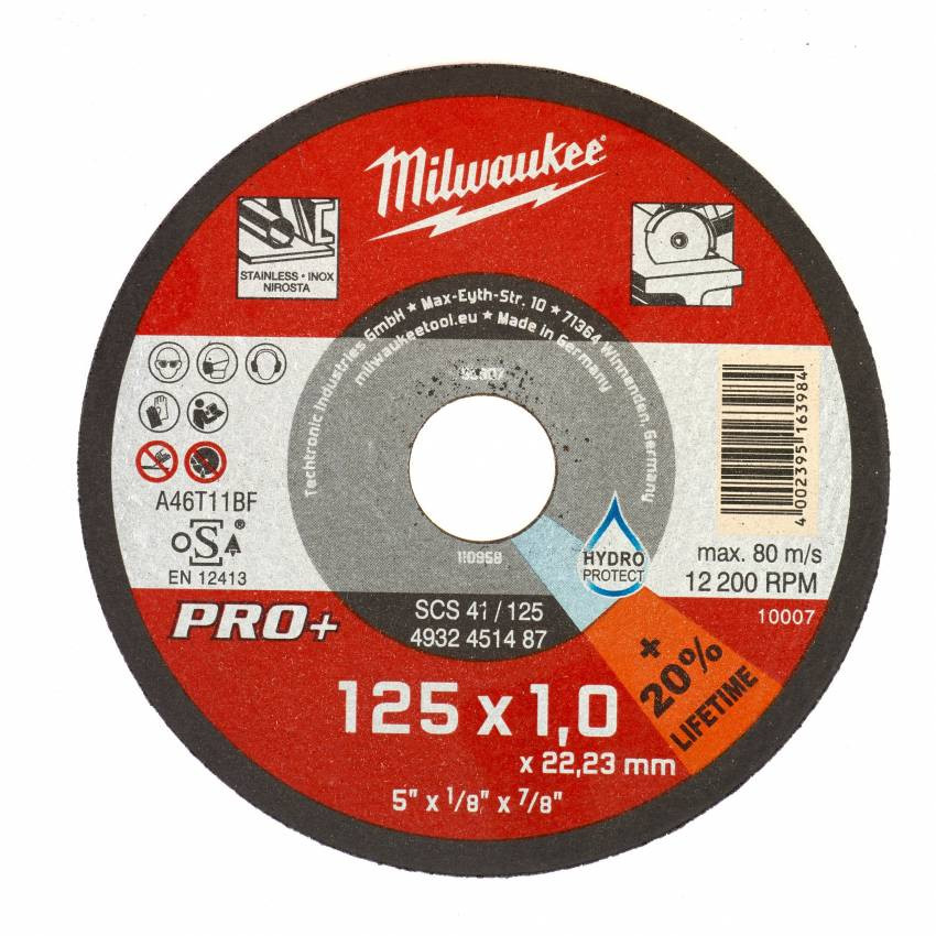 Диск відрізний MILWAUKEE, SCS41/180X1,5 PRO, Ø180мм-4932451489