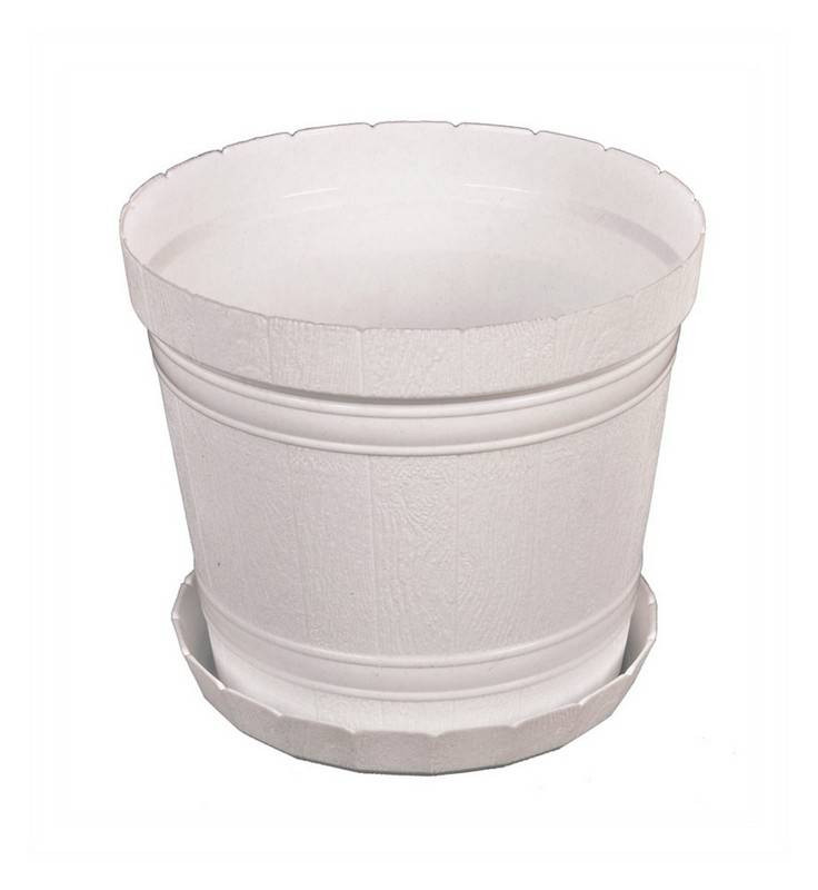 Горщик квітковий ГОСПОДАР "ДІЖЕЧКА" Ø16 см білий 92-8035-92-8035