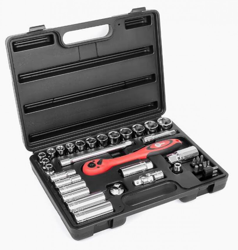 Професійний набір інструментів 3/8", 39 од., Cr-V INTERTOOL ET-6039-ET-6039