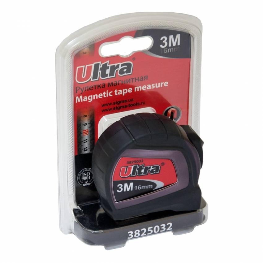 Рулетка магнітна 3м * 16мм Ultra (3825032)-3825032