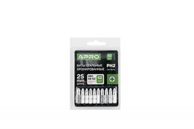 Біта РH1*25мм хром (10шт/уп) APRO-[articul]