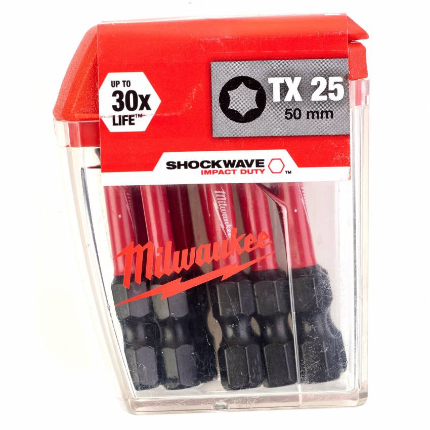 BIT SHOCKWAVE MILWAUKEE, TX25, 50 мм, (10 шт.)-4932430882