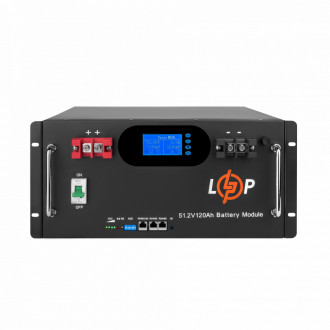 Акумулятор LP LiFePO4 51,2V - 120 Ah 6000Wh (Smart BMS 100A) с LCD RM AB-[articul]