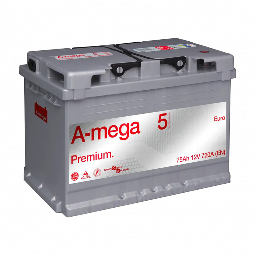 Акумулятор авто Мегатекс A-mega Premium (M5) 6СТ-75-А3 (прав) euro ТХП 720-