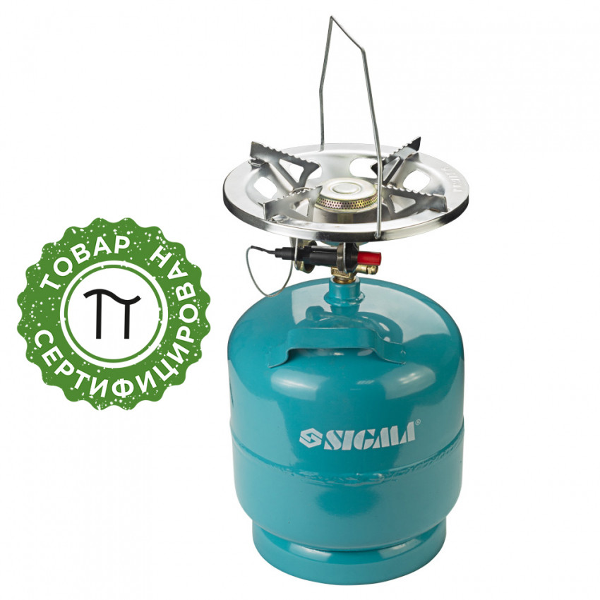 Комплект газовий кемпінг з п'єзопідпалом Comfort 8л SIGMA (2903121)-2903121