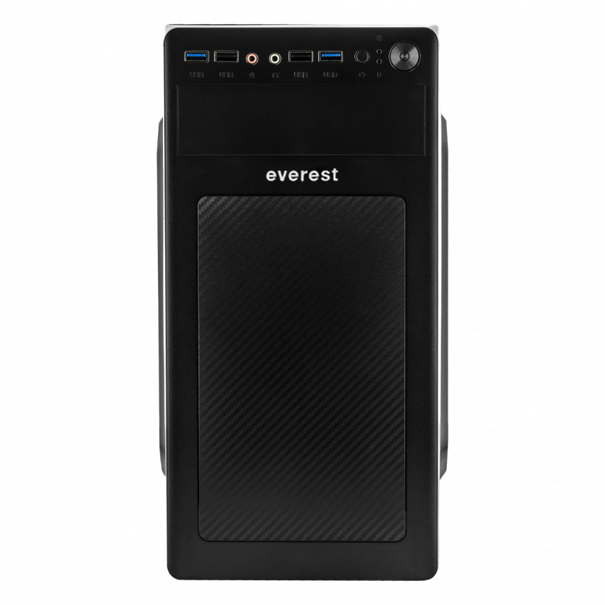 Корпус Everest 6116 - 400w 12cm MATX, 2xUSB3.0+2xUSB2.0-