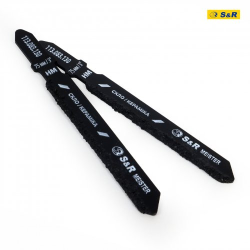 Полотно пиляльне S&R T130RIFF Meister для лобзика по склу та кераміці 2 шт-113083130