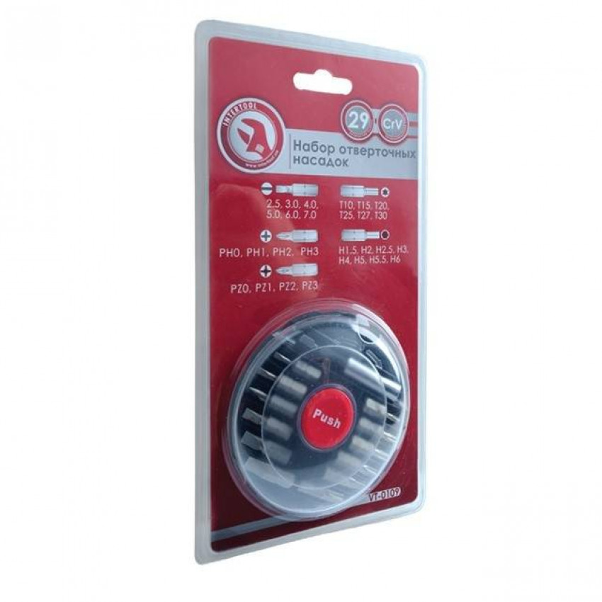 Комплект викруткових насадок 29 од. INTERTOOL VT-0109-VT-0109