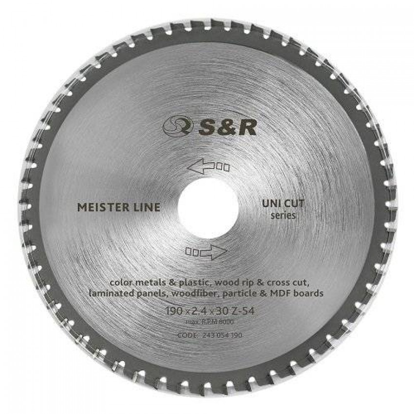 Диск пиляльний S & R Meister UniCut 190x30x2,4 мм-243054190