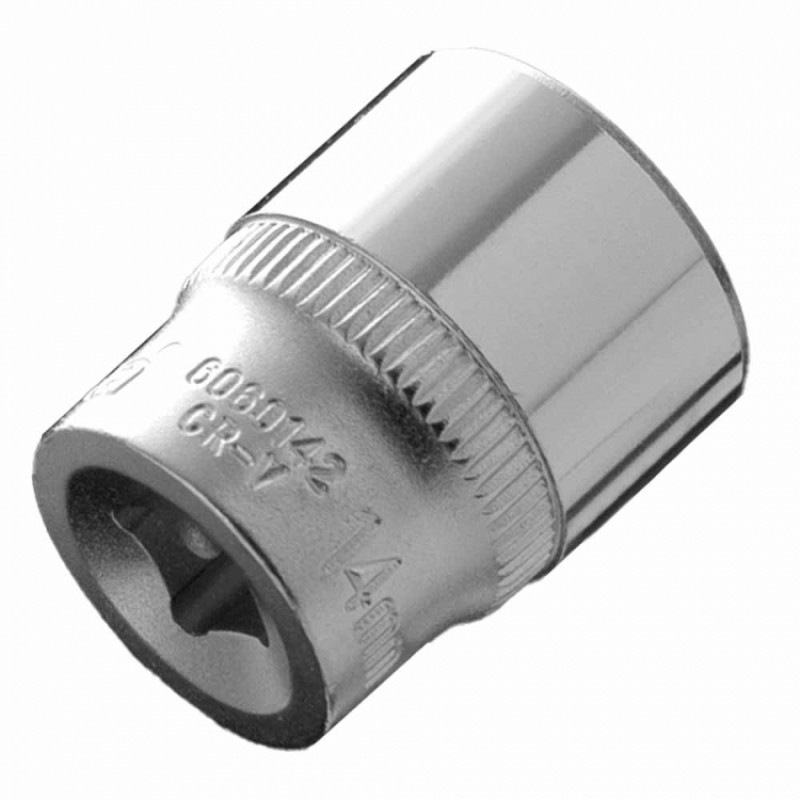 Насадка шестигранна коротка 1/4" 14мм CrV ULTRA (6060142)-6060142