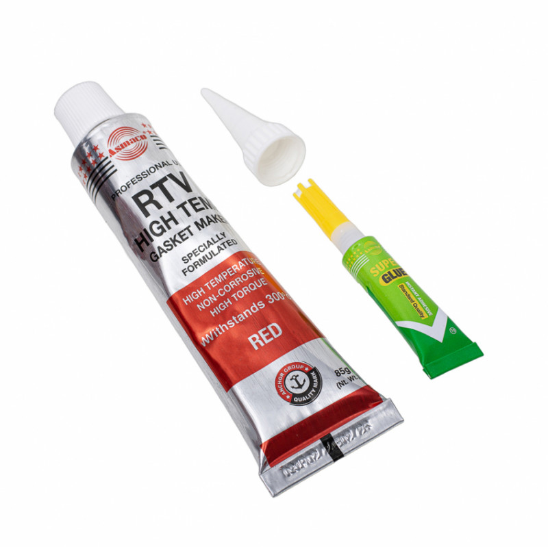 Герметик силіконовий RTV формувач прокладок високотемпературний +300°С червоний 85г ОАЕ ASMACO (6371221)-6371221