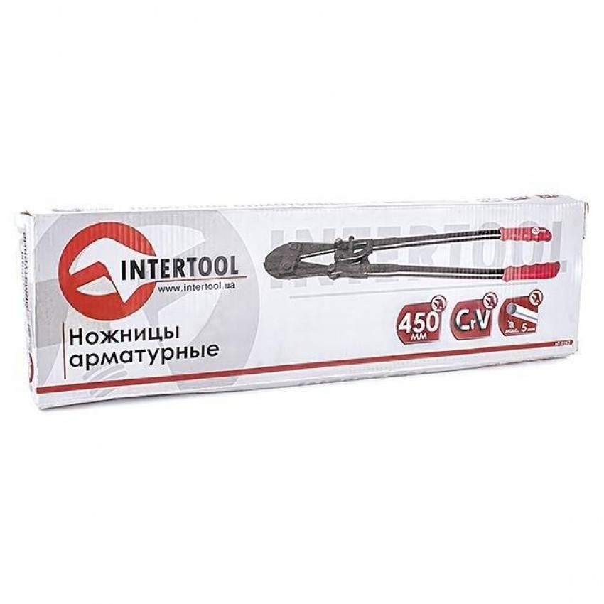 Ножиці арматурні 450 мм, Cr-V, max 5 мм INTERTOOL HT-0152-HT-0152