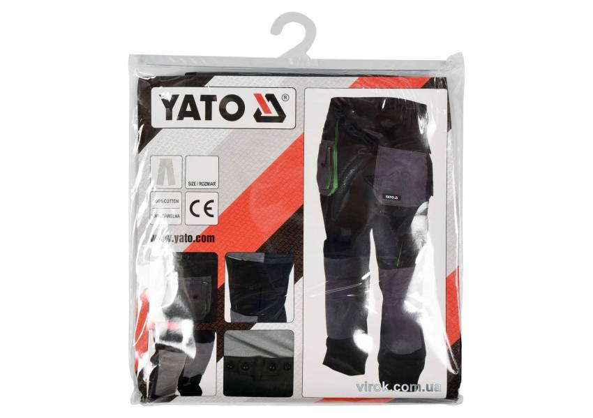 Штани робочі YATO розмір M, 100% - бавовна-YT-80165