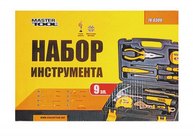 MasterTool Набір інструментів 9 елементів, Арт.: 78-0309