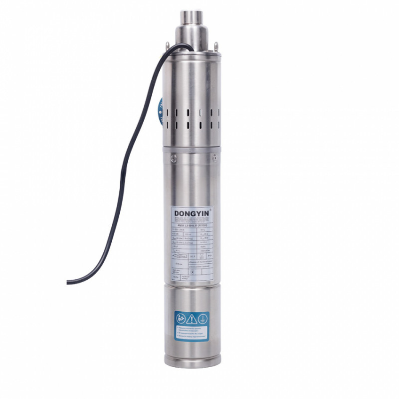Насос шнековий свердловинний 0.37кВт H 95(48)м Q 30(20)л/хв Ø96мм (нерж) DONGYIN 4QGD1.2-50-0.37 (777211)-777211