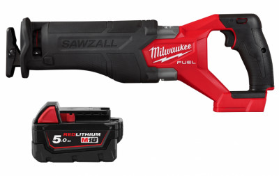 Пила шабельна акумуляторна безщіткова MILWAUKEE M18 FSZ-0 (каркас) + M18 B5 подарунок-[articul]